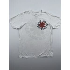 Red Hot Chili Peppers T Shirt Band Logo Star Affinity Asterisk Size Medium White